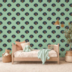 Dachshund - Retro Stretch Rhythm Wallpaper