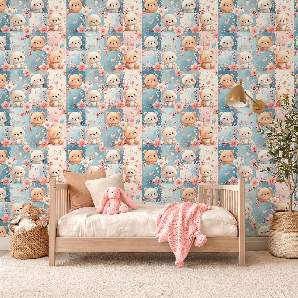 Cherry Bear Blossom Wallpaper