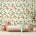 Jungle Monkey Playroom Wallpaper