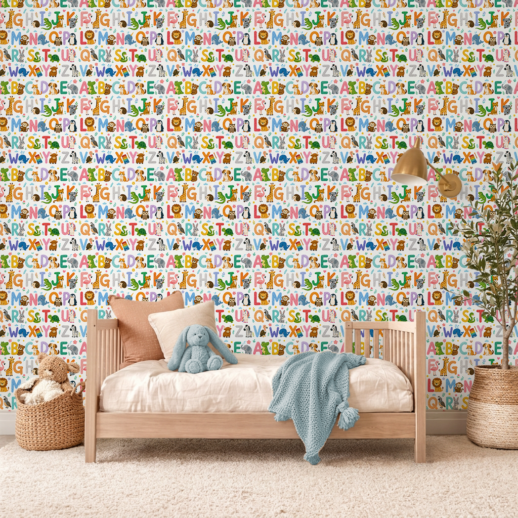 Kids Animal Alphabet Wallpaper