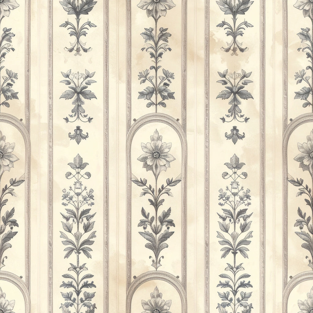 Lacework Botanical Grid Wallpaper