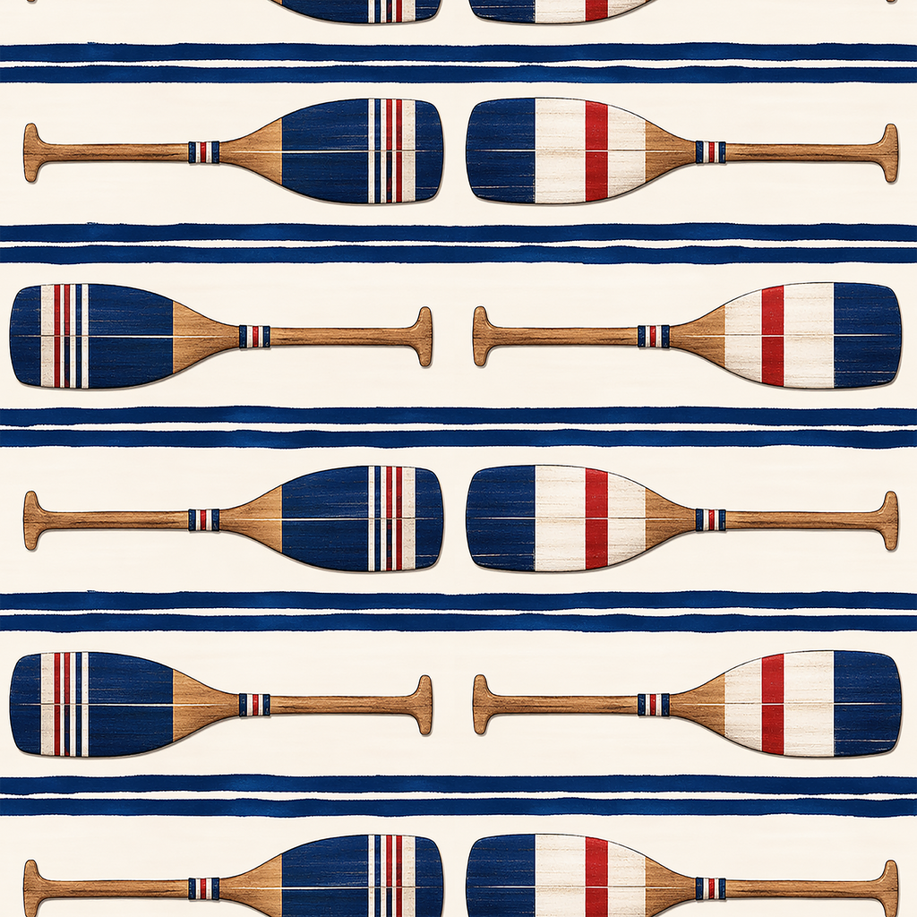 Lakeview Oars Stripe Wallpaper