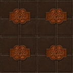 Leather Panel Espresso Wallpaper
