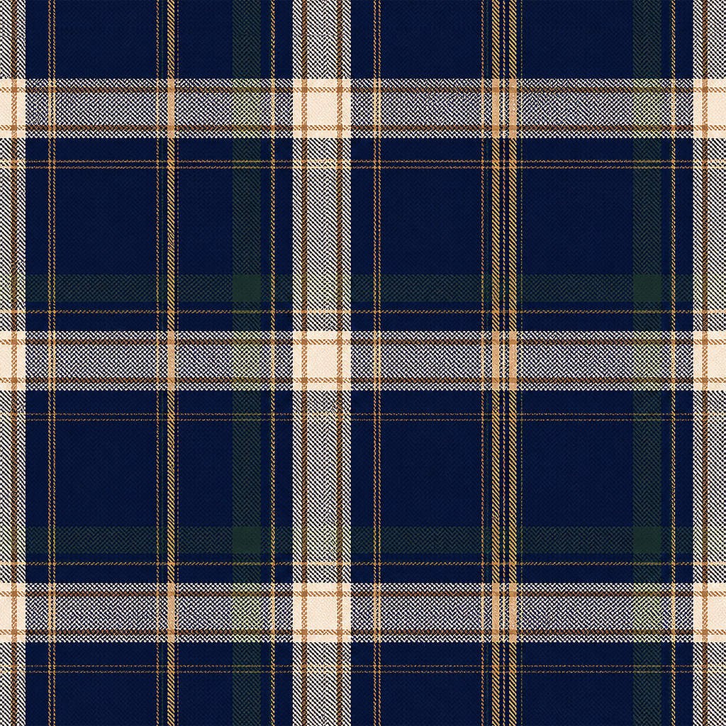 Library Plaid Navy Wallpaper