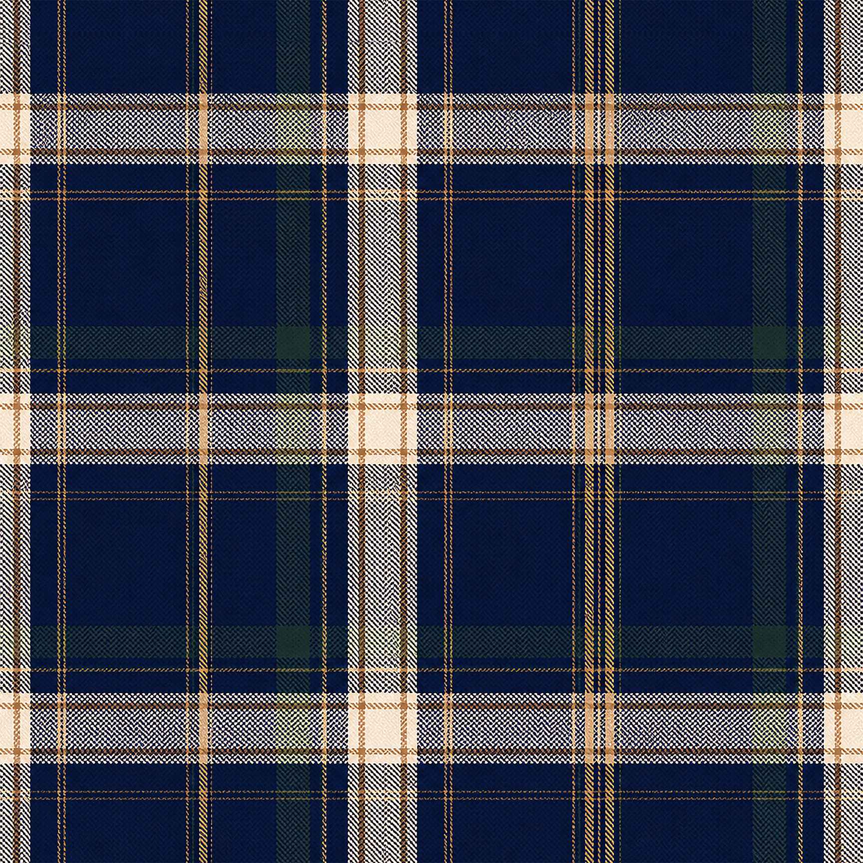 Library Plaid Navy Wallpaper