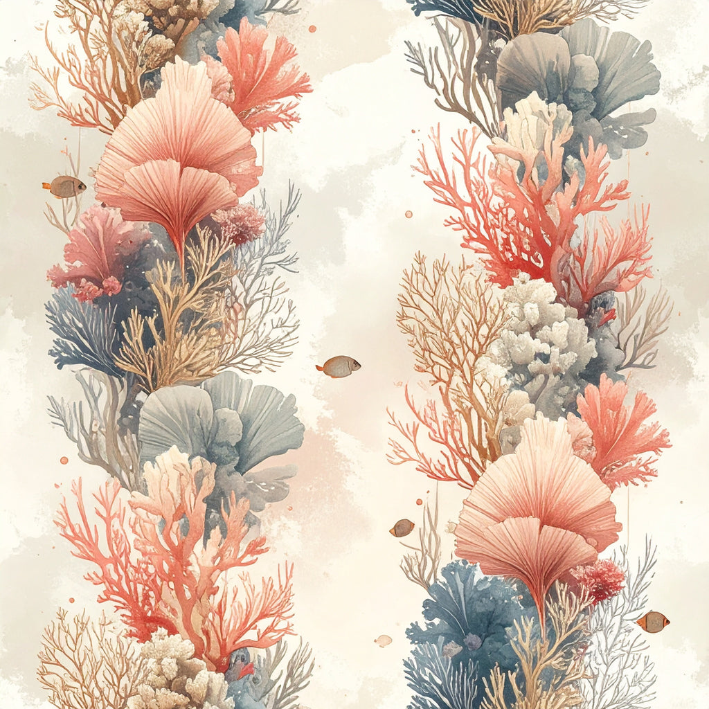 Luxury Coastal Botanical Wallpaper
