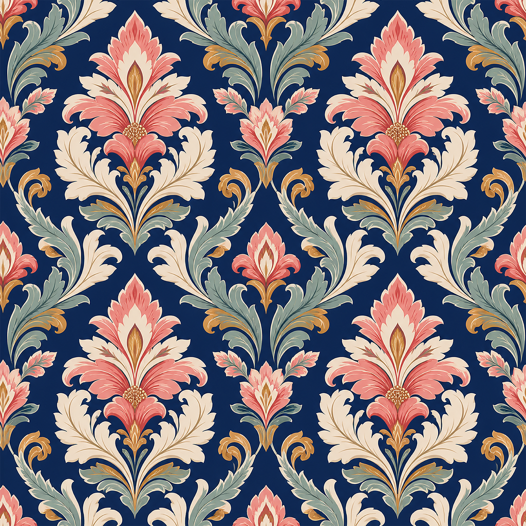 Luxury Damask Modernized Wallpaper