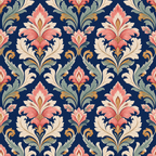 Luxury Damask Modernized Wallpaper