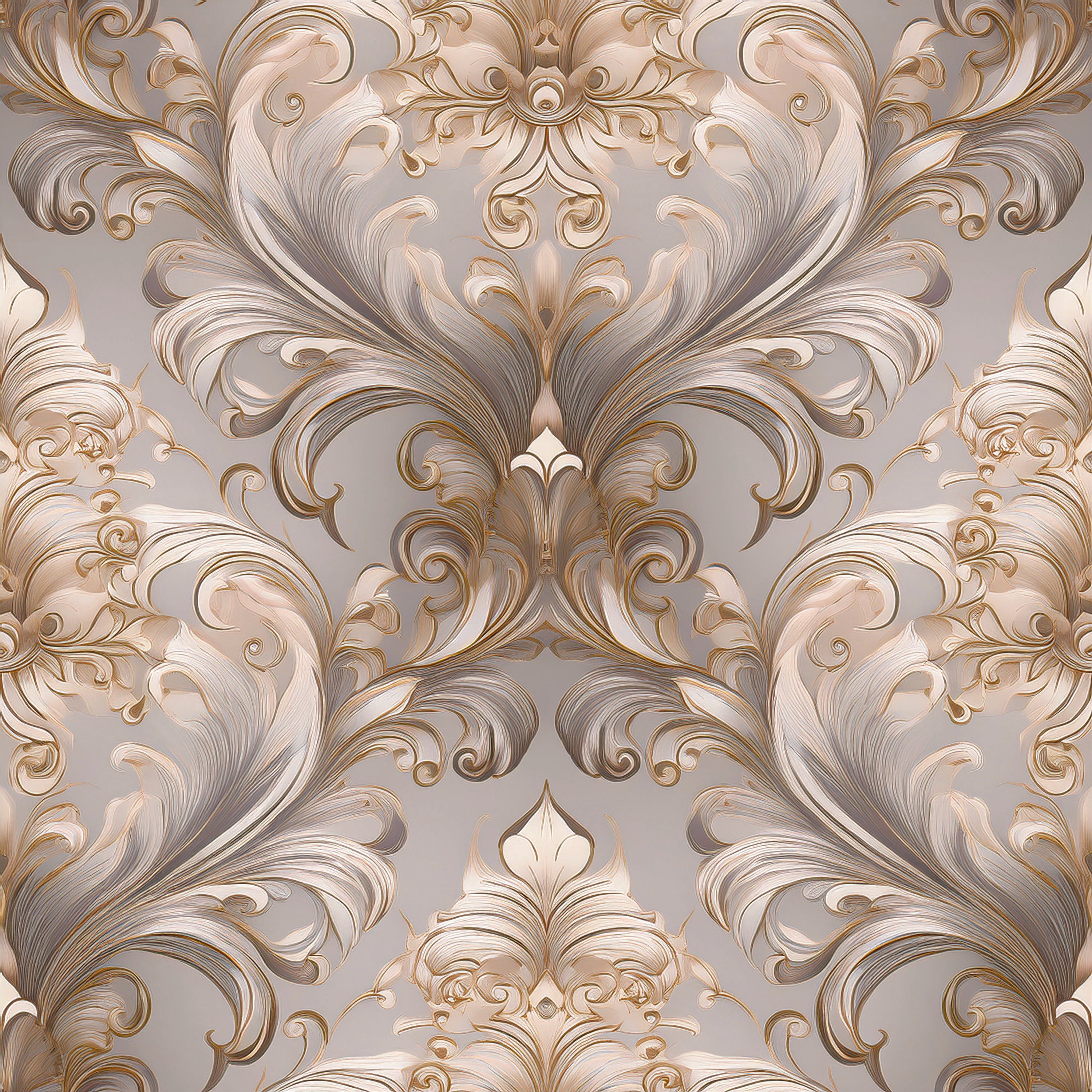 Gilded Ethereal Baroque Wallpaper