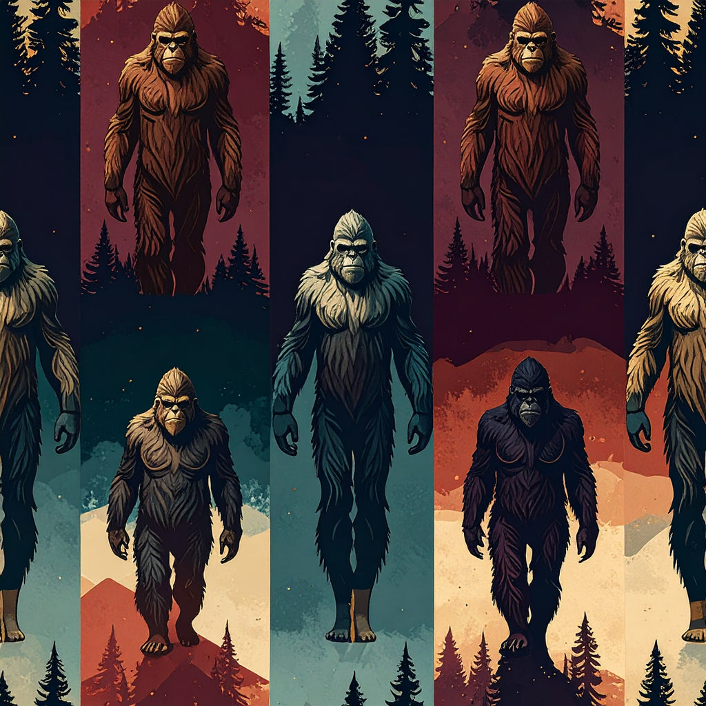 Bigfoot-Midnight Retro Wallpaper