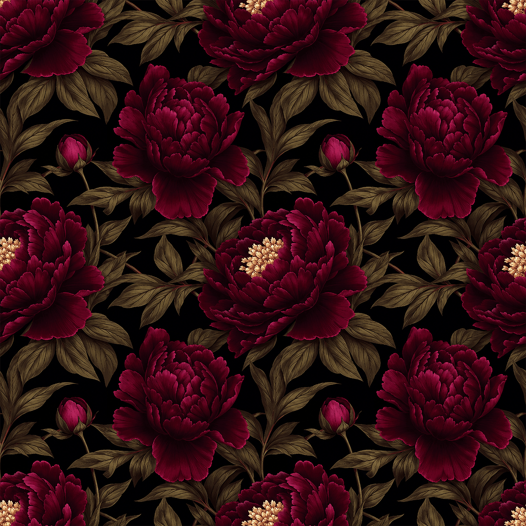 Midnight Botanica Wallpaper Peel and Stick Wallpaper | Accent Haus