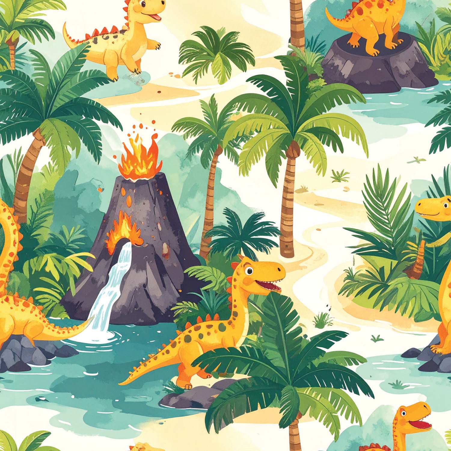 Mini Volcano Playground Wallpaper