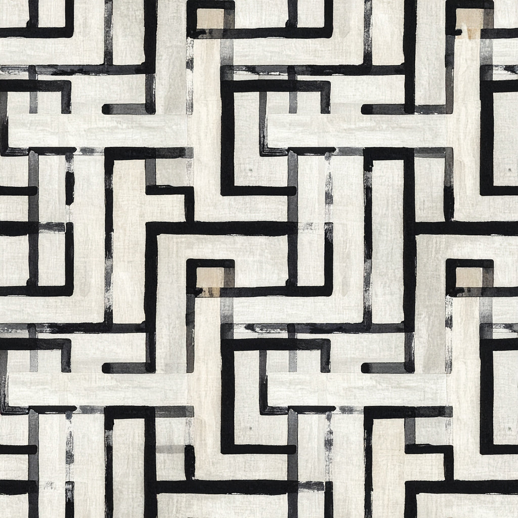 Minimalist Maze Lines Wallpaper