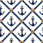 Nantucket Rope Lattice Wallpaper