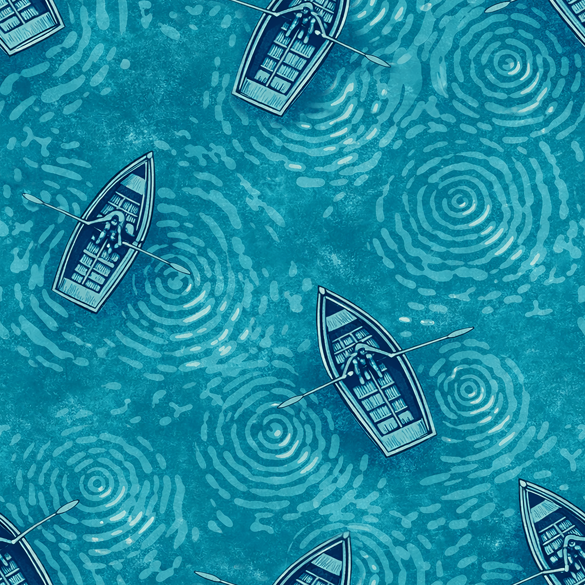 Oars on Blue Wallpaper Peel and Stick Wallpaper | Accent Haus