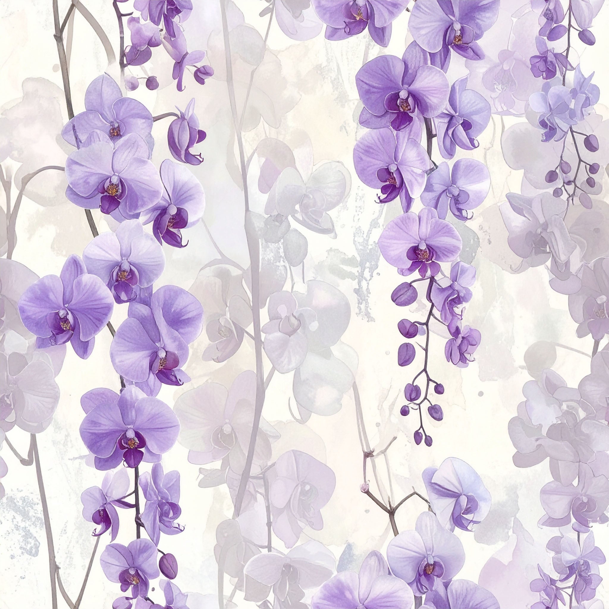 Orchid Cascade Harmony Wallpaper