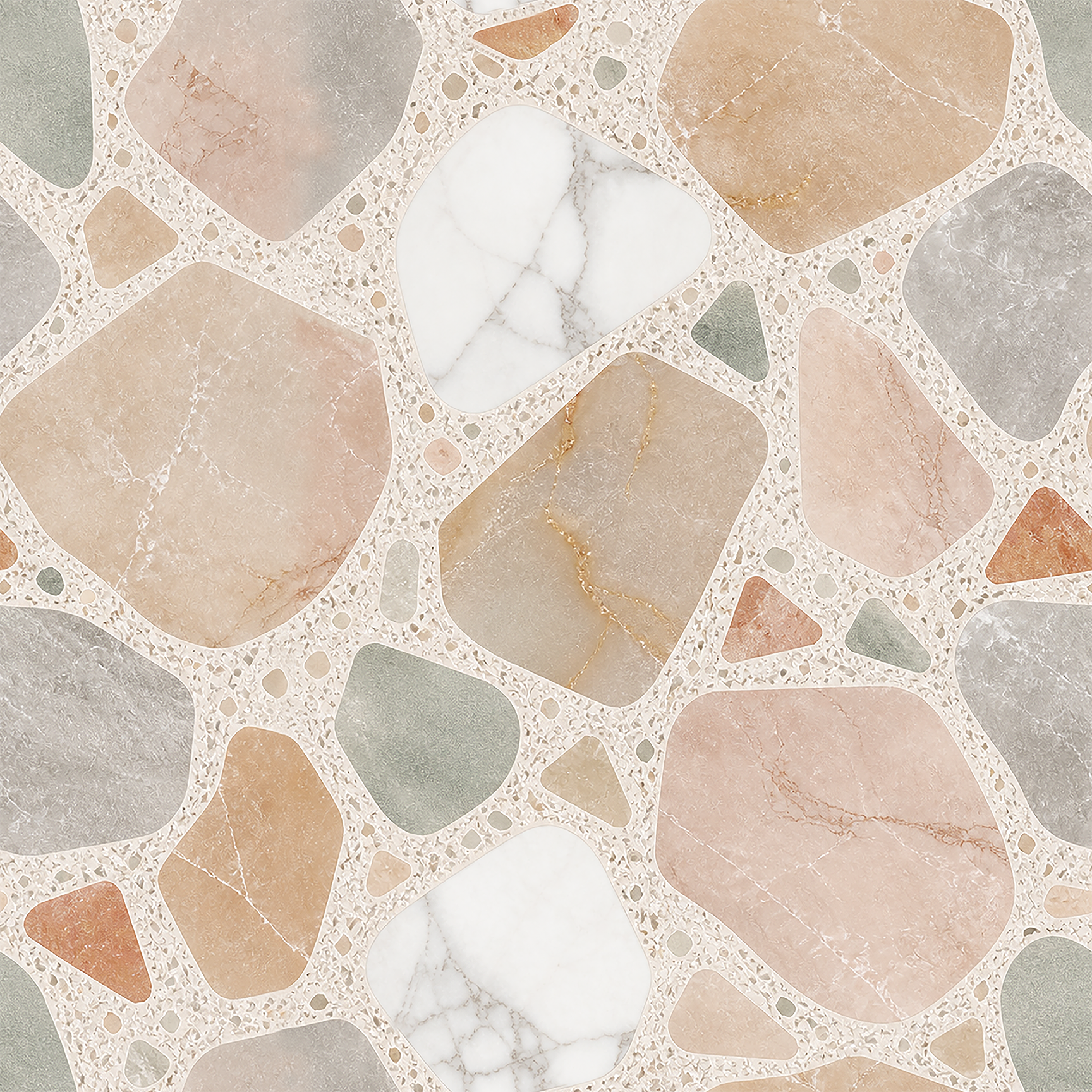 Painted Terrazzo Chips Wallpaper