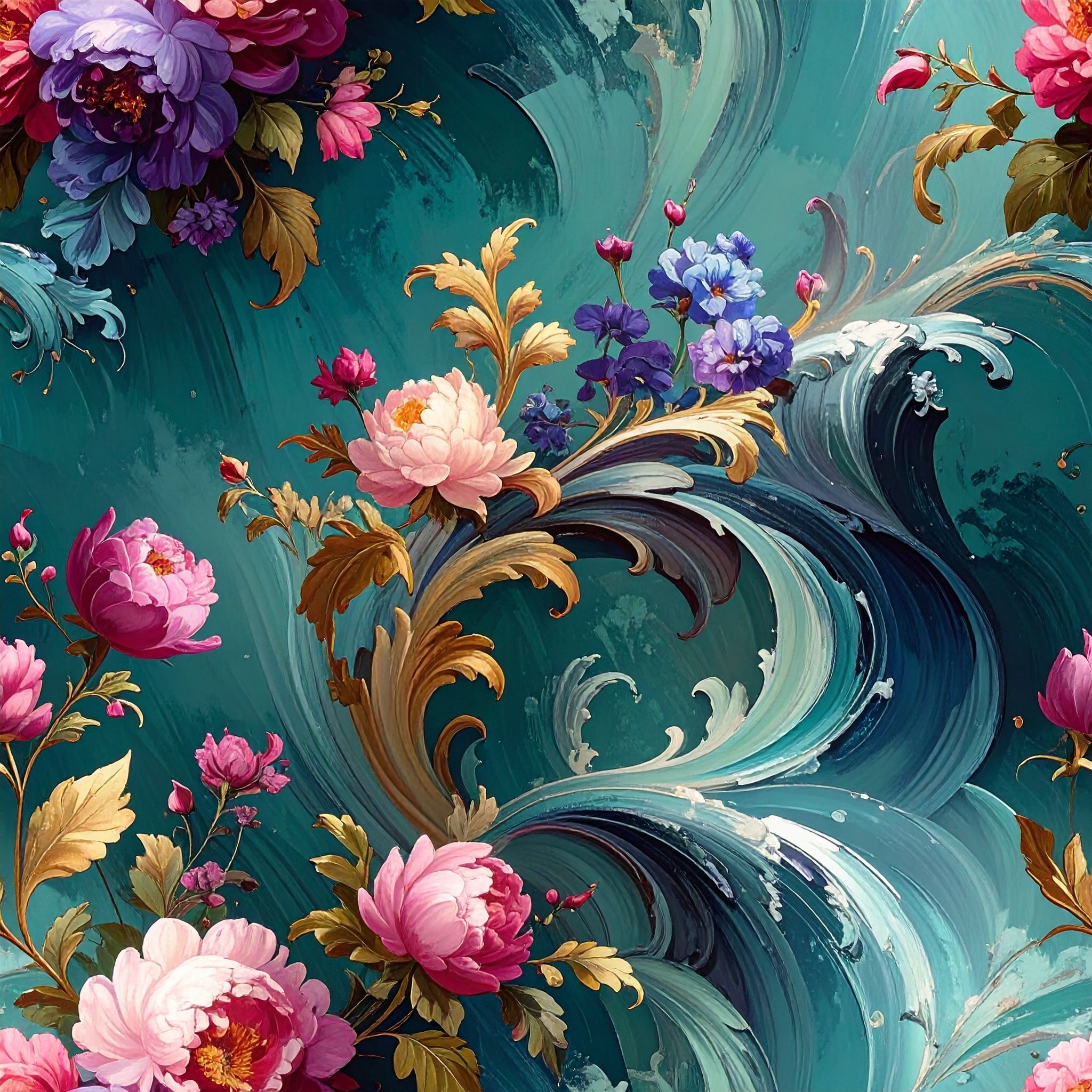 Painterly Bloom Movement Wallpaper