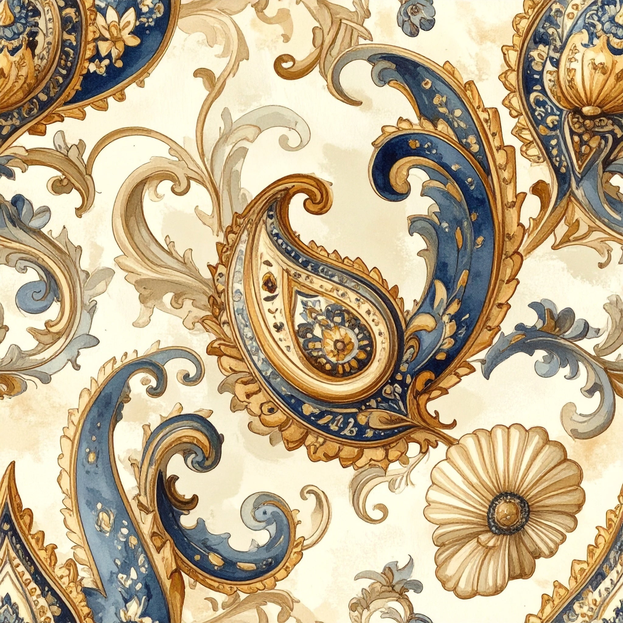 Paisley Arabesque Symphony Wallpaper