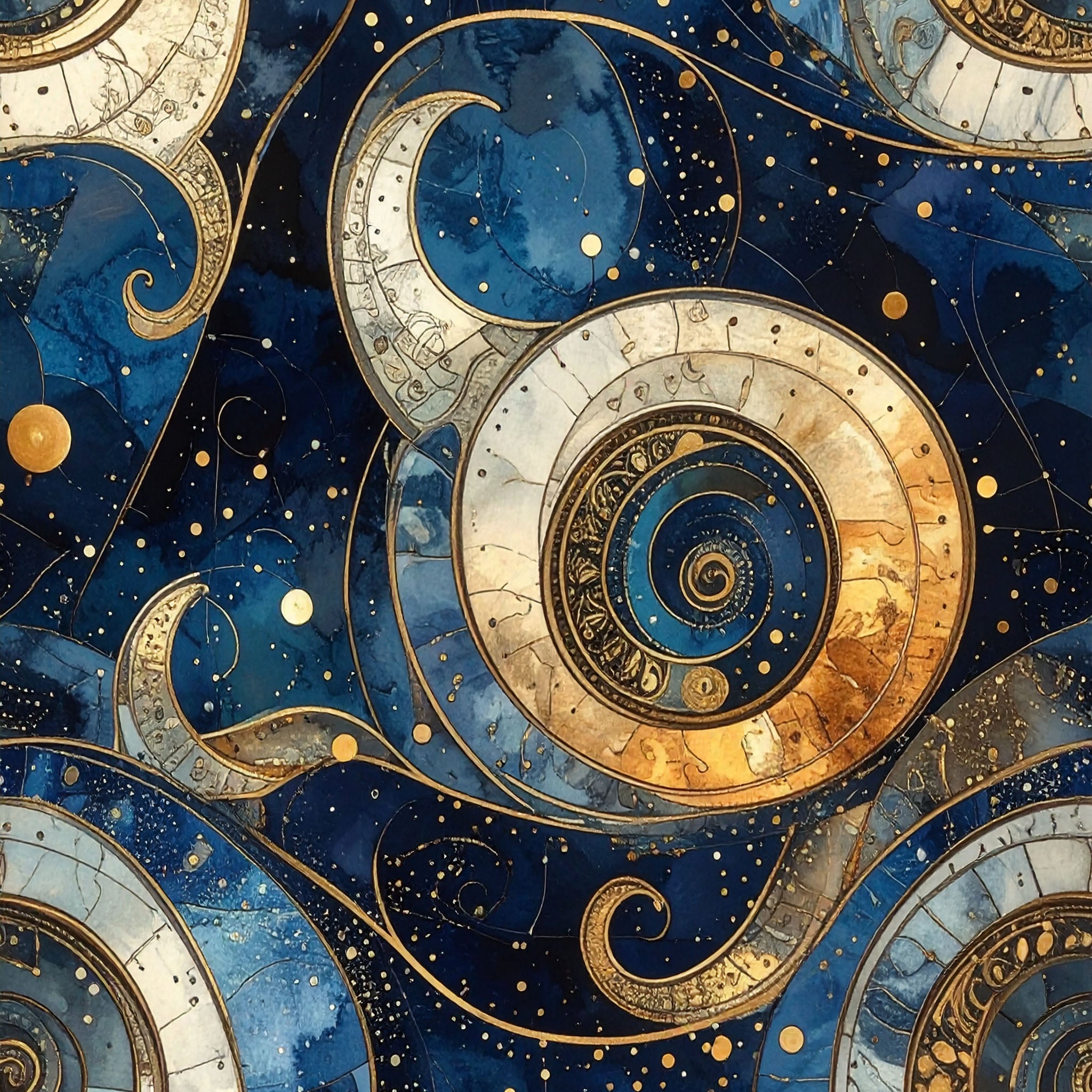 Paisley Constellation Grid Wallpaper