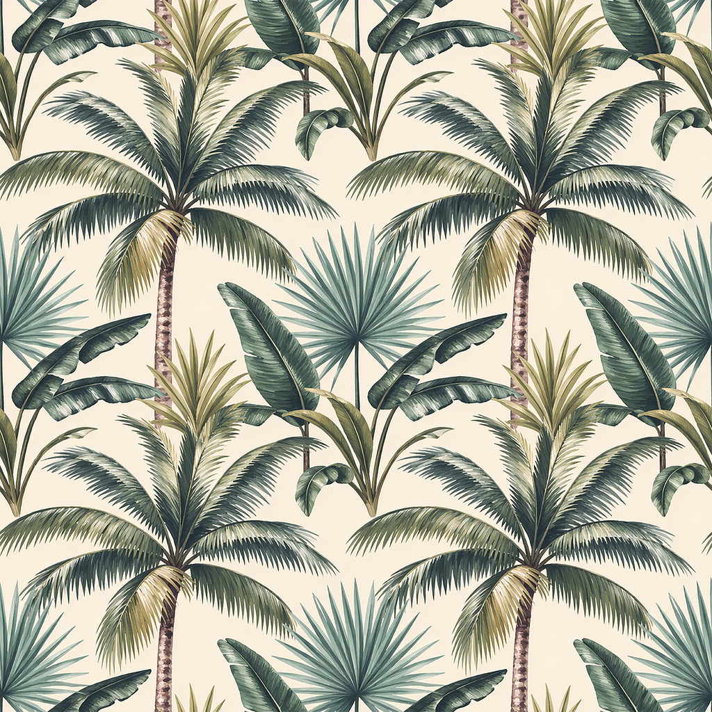 Palm House Neutral Wallpaper