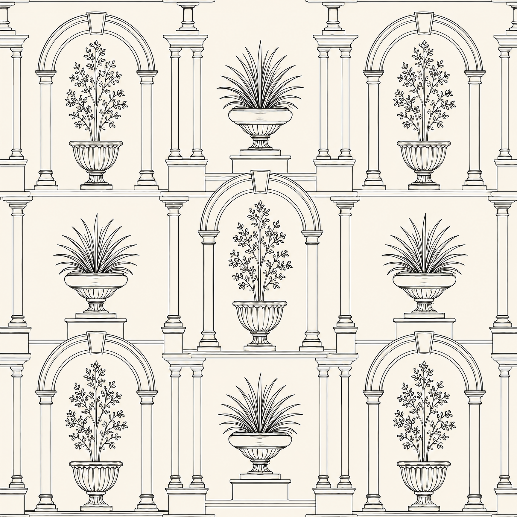 Paris Grid Wallpaper