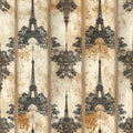 Parisian Etching Curtains Wallpaper