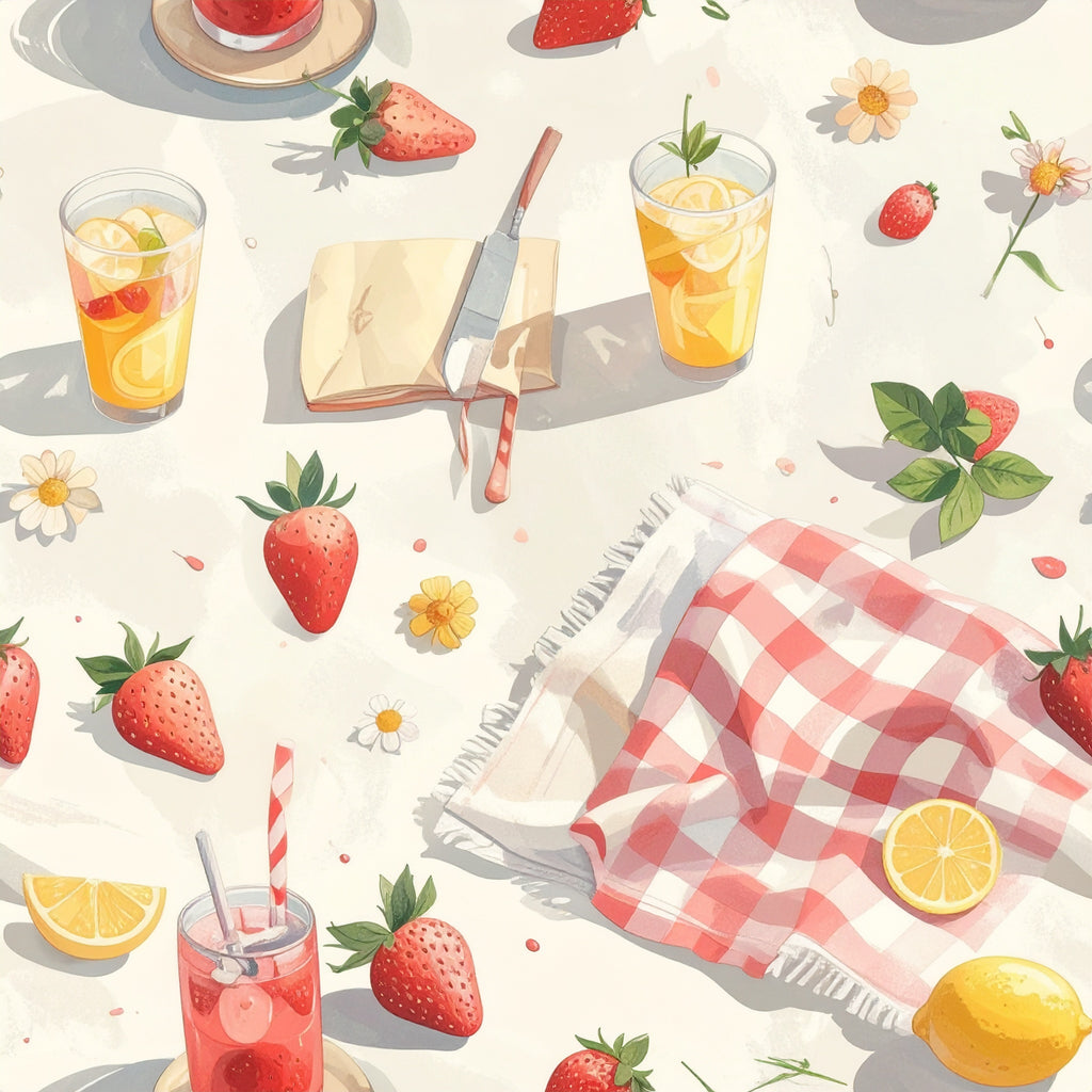 Pastel Picnic Scatter Wallpaper
