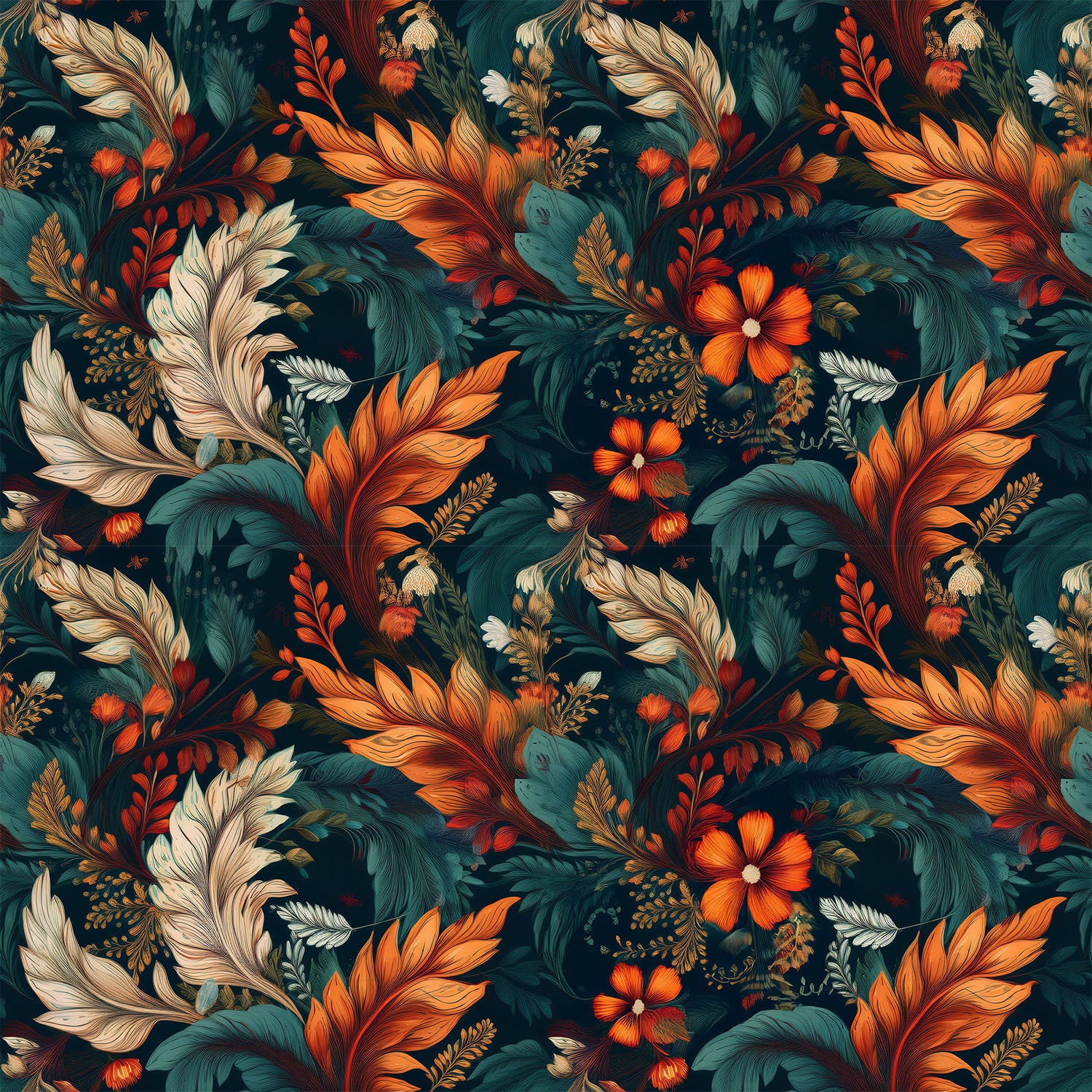 Midnight Autumn Muse Wallpaper