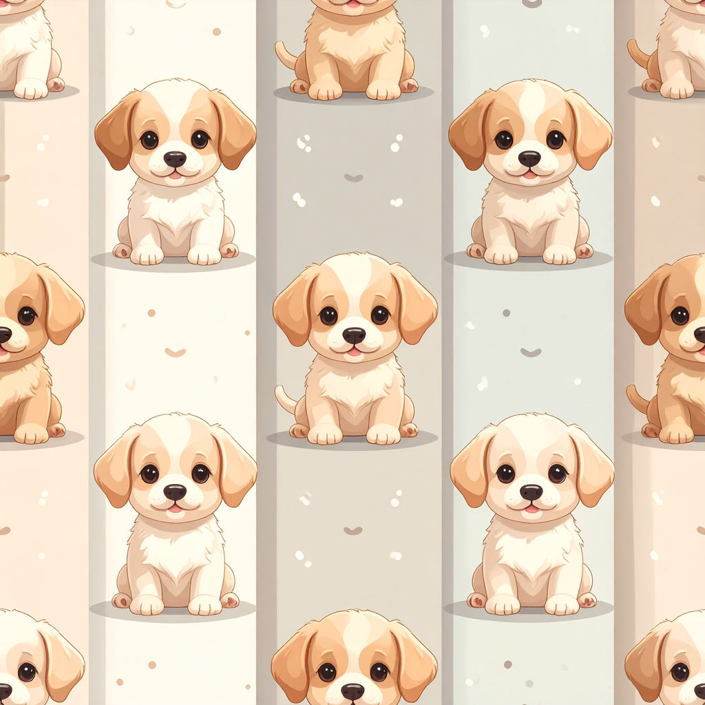 Playful Puppy Parade Wallpaper
