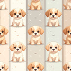 Playful Puppy Parade Wallpaper