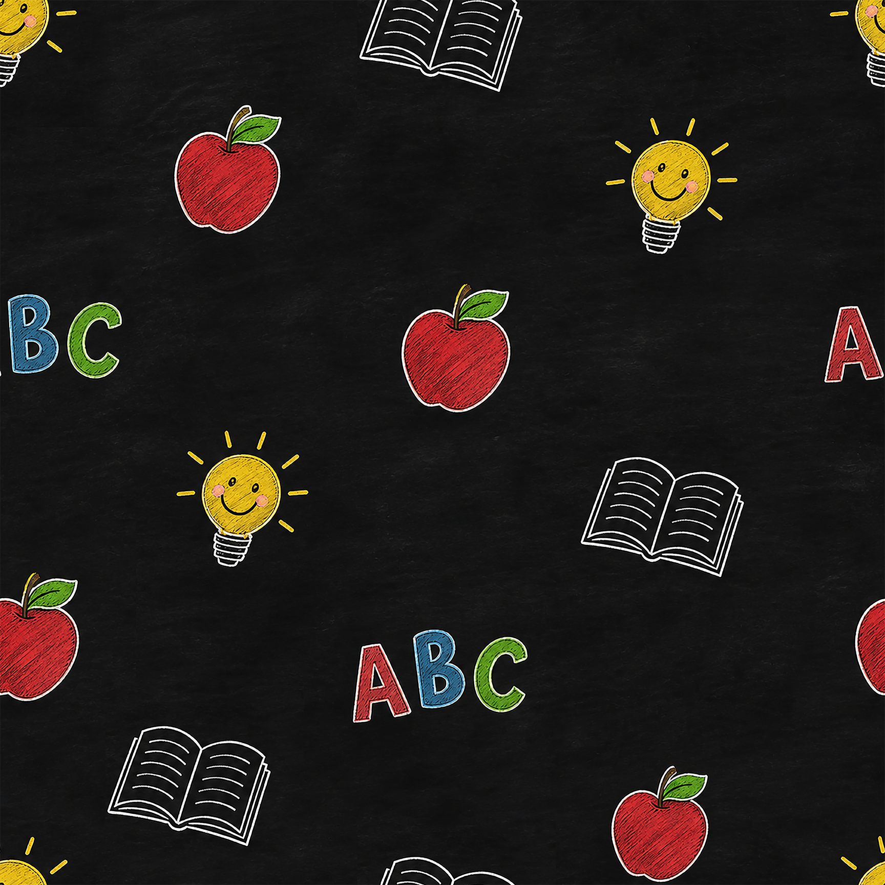 Playroom Chalkboard Style Wallpaper