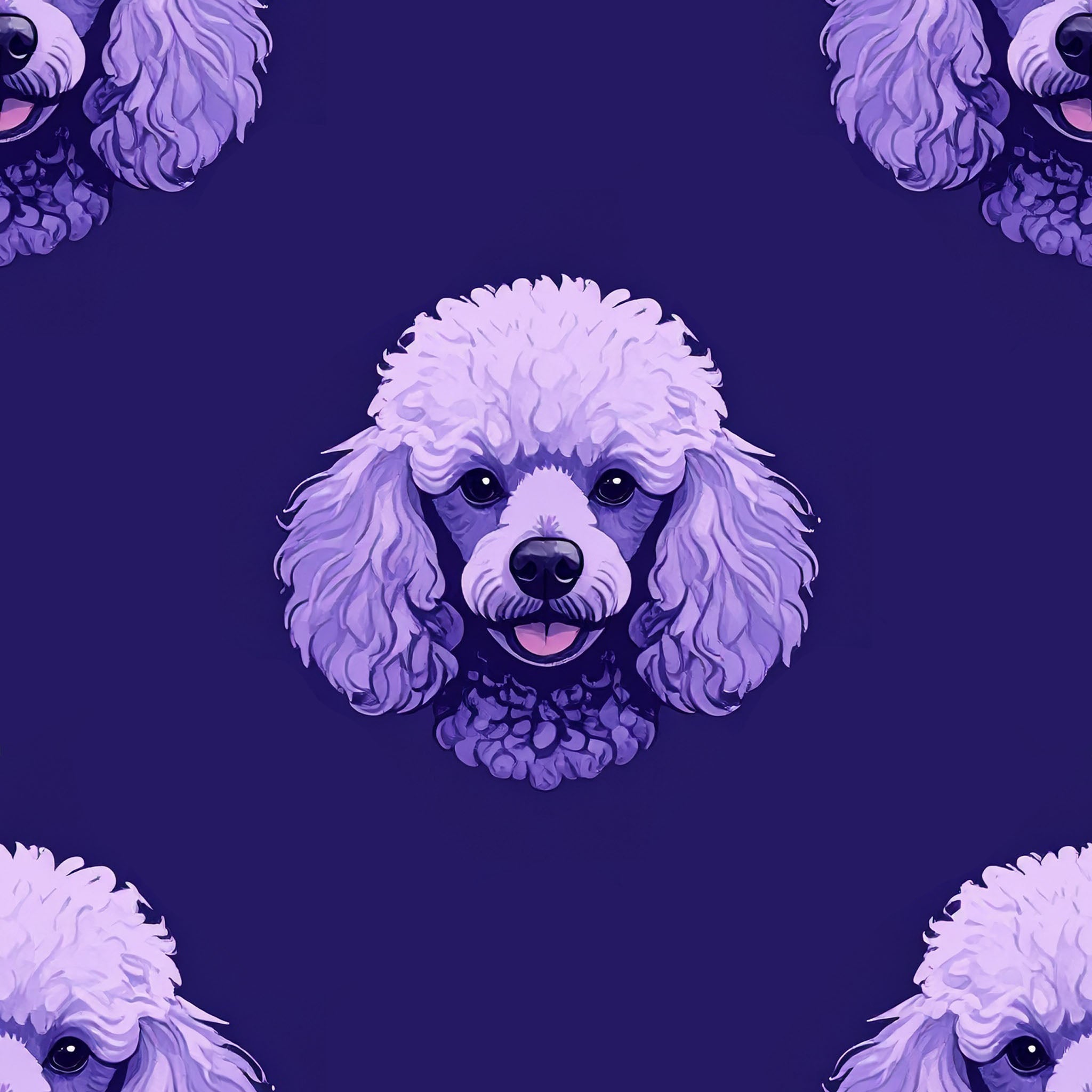 Poodle - Cloud Etch Elegance Wallpaper