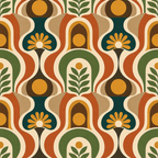 Retro 70s Curves Wallpaper