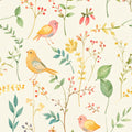 Scandinavian Floral Aviary Wallpaper