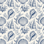 Seaside Shell Toile Wallpaper