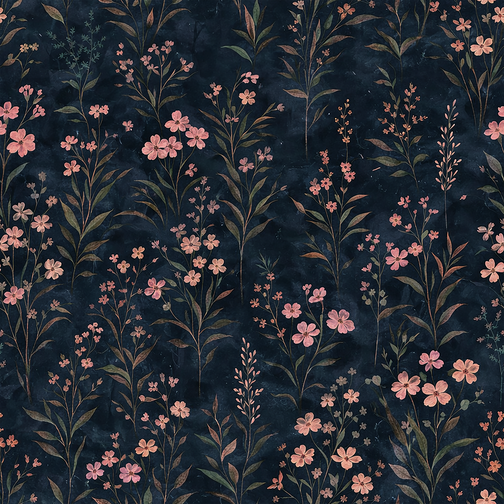 Shadow Bloom Tapestry Wallpaper