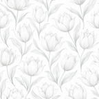 Silver Petal Symphony  Wallpaper