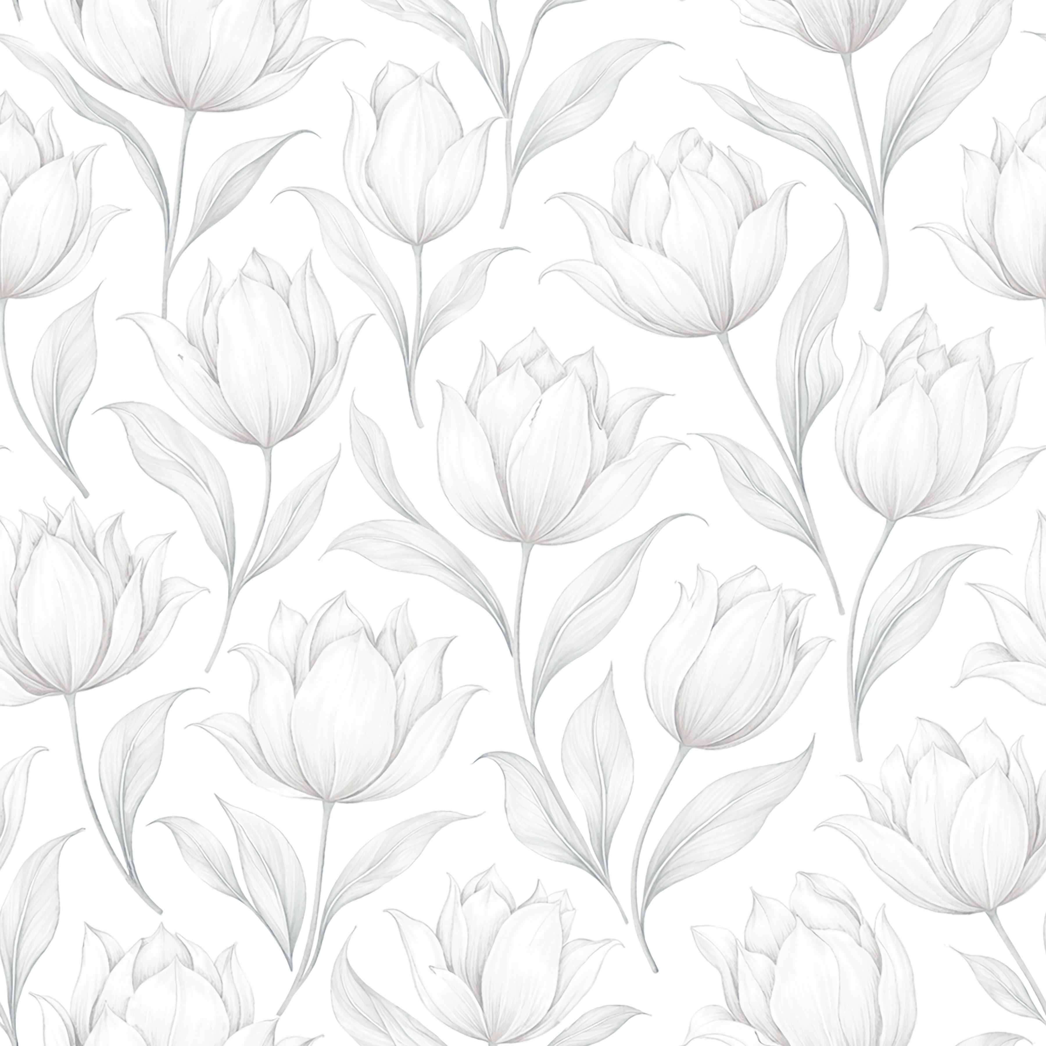 Silver Petal Symphony  Wallpaper