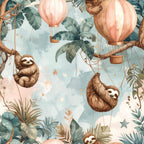 Sloth Balloon Jungle Wallpaper