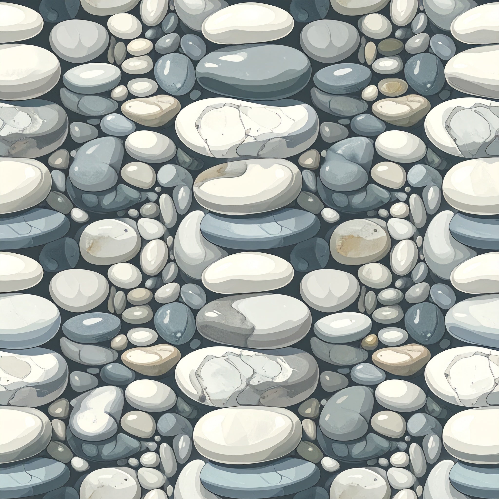 Soft Pebble Cascade Wallpaper