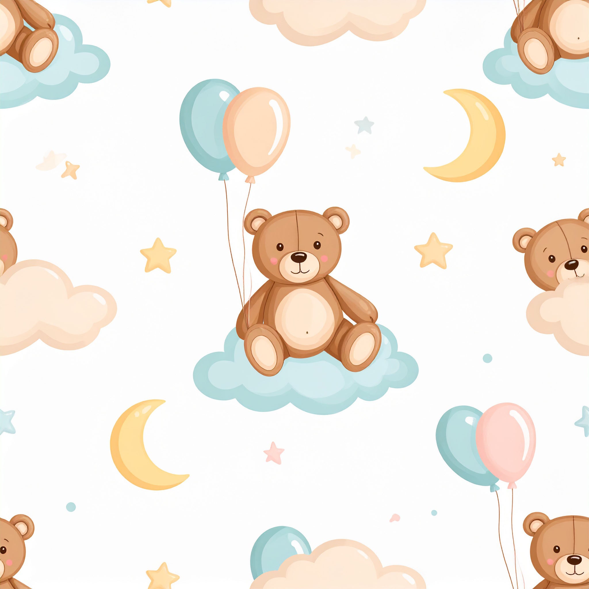 Teddy Bear Sky Drift Wallpaper