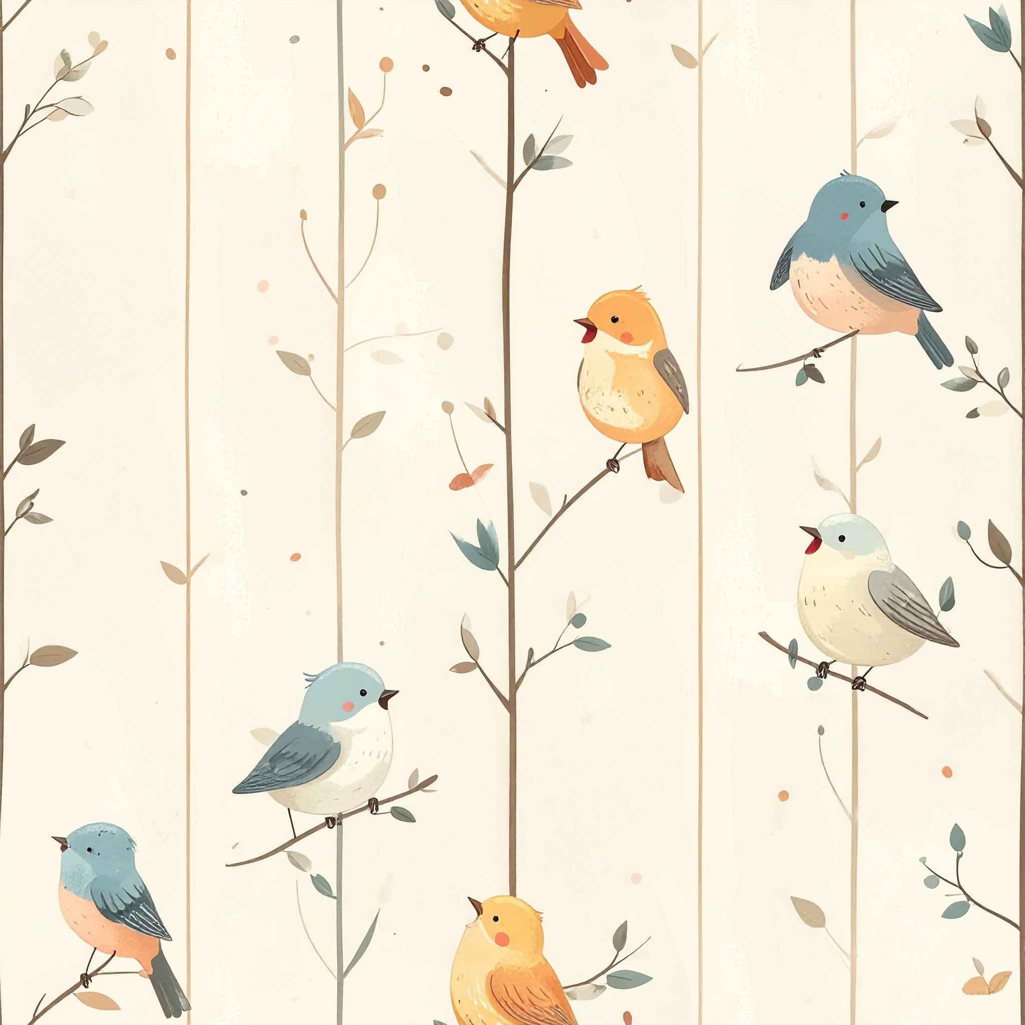 Tiny Bird Choir Wallpaper