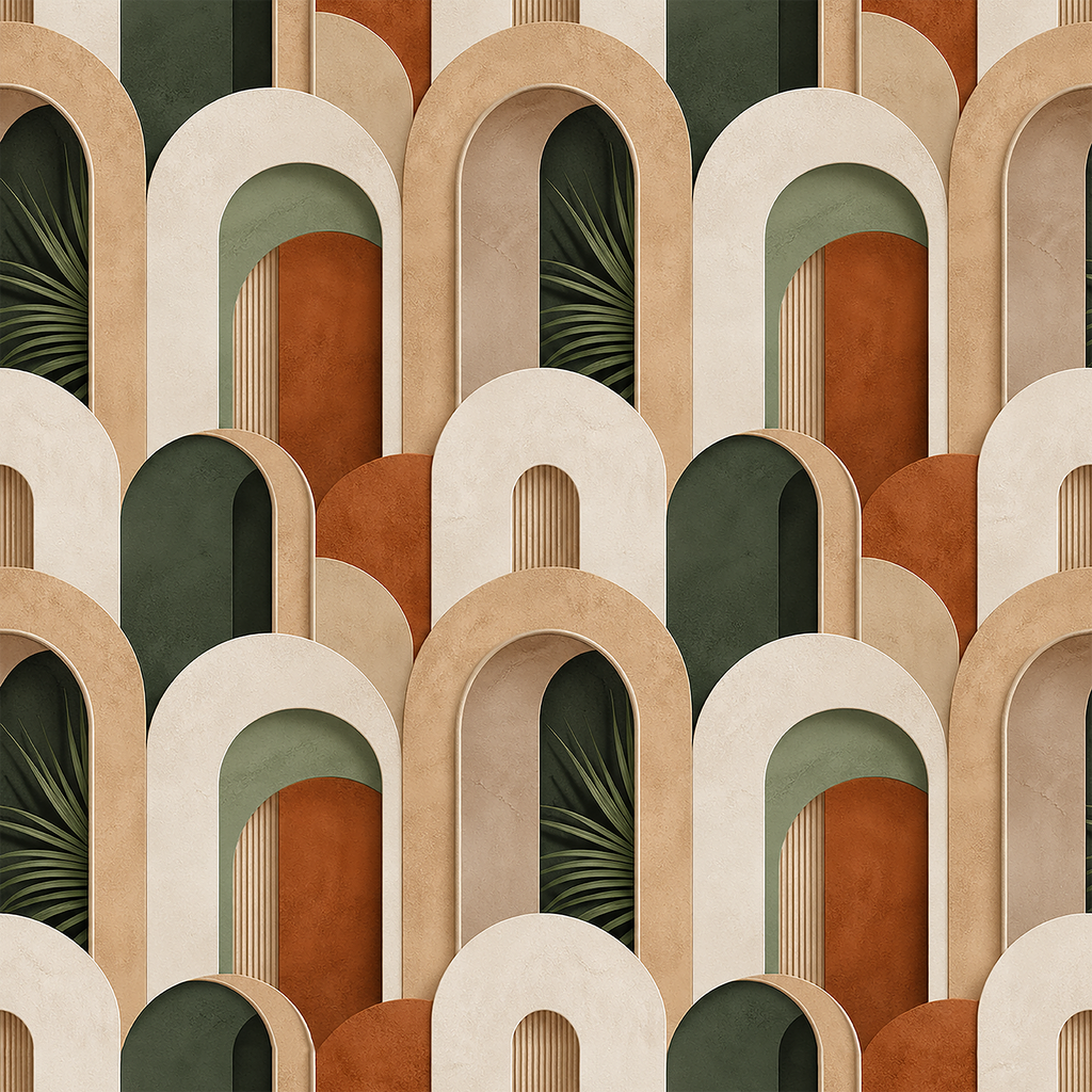 Tonal Arch Pattern Wallpaper