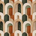 Tonal Arch Pattern Wallpaper
