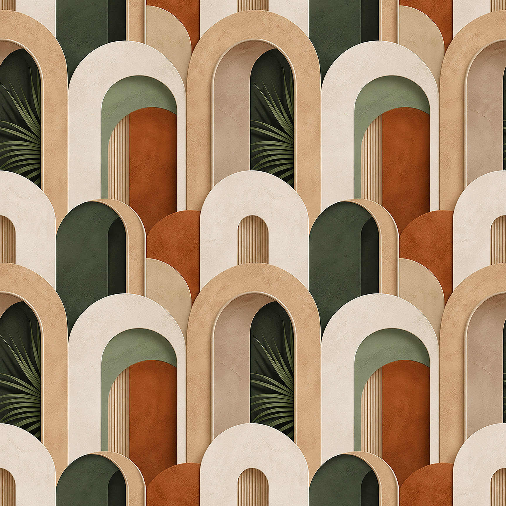 Tonal Arch Pattern Wallpaper