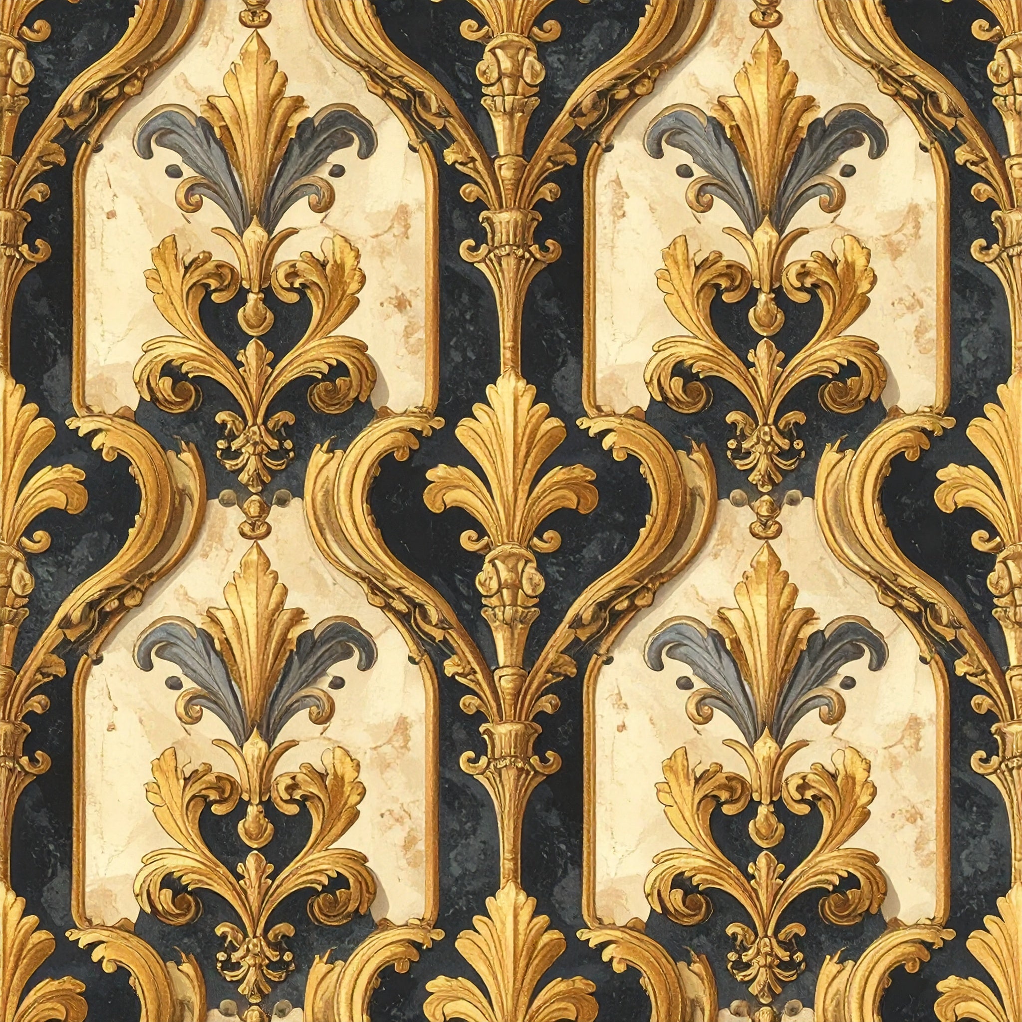 Venetian Velvet Scrolls Wallpaper