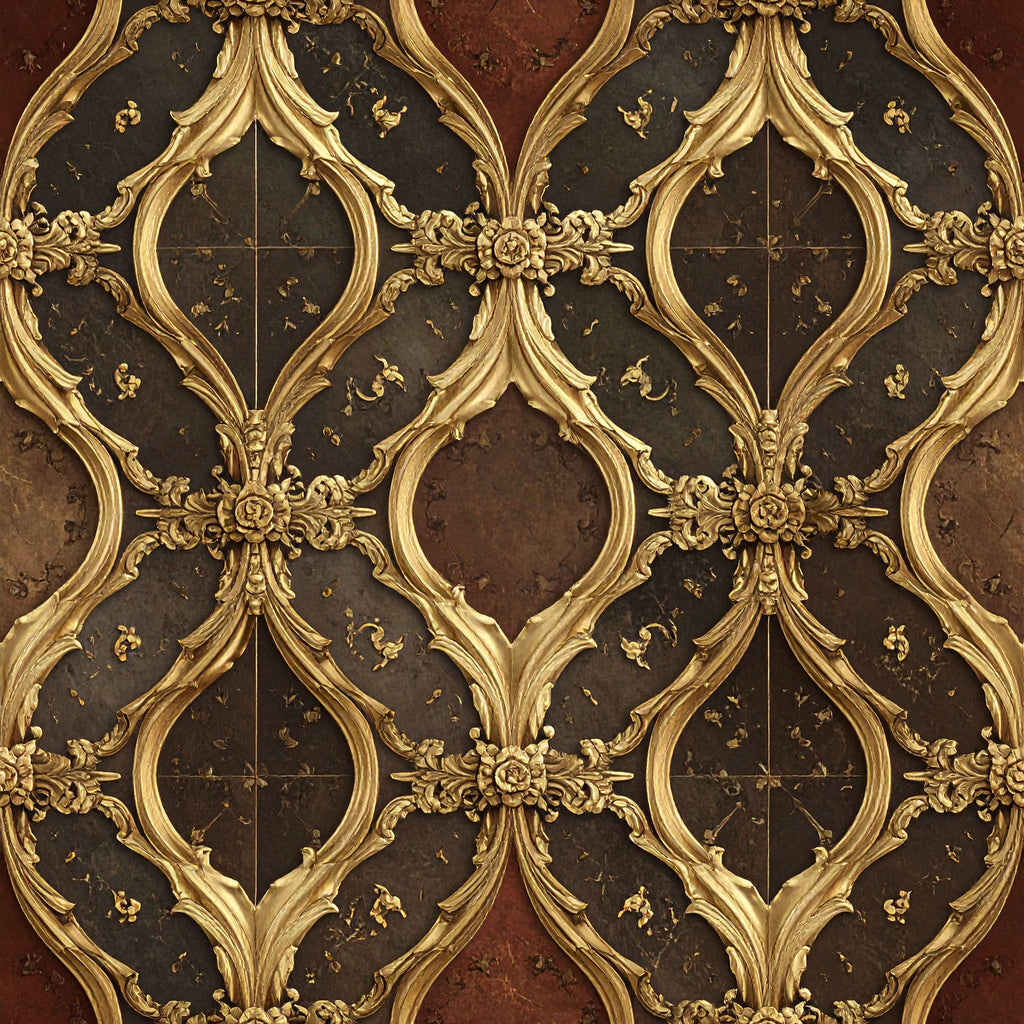 Versailles Ribbon Lattice Wallpaper