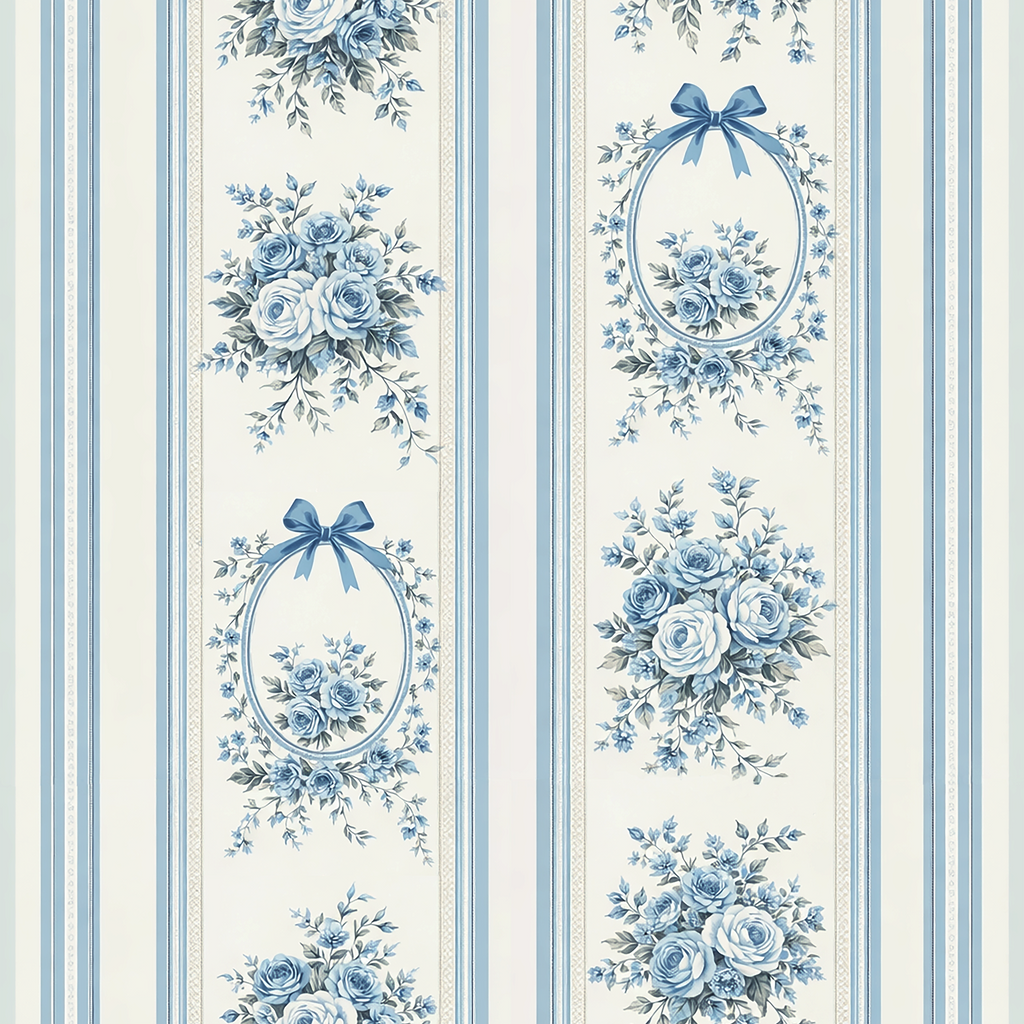 Victorian Sky Bloom Wallpaper