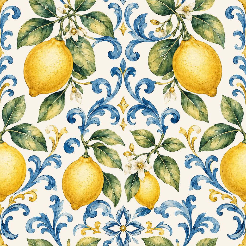 Vintage Citrus Wallpaper